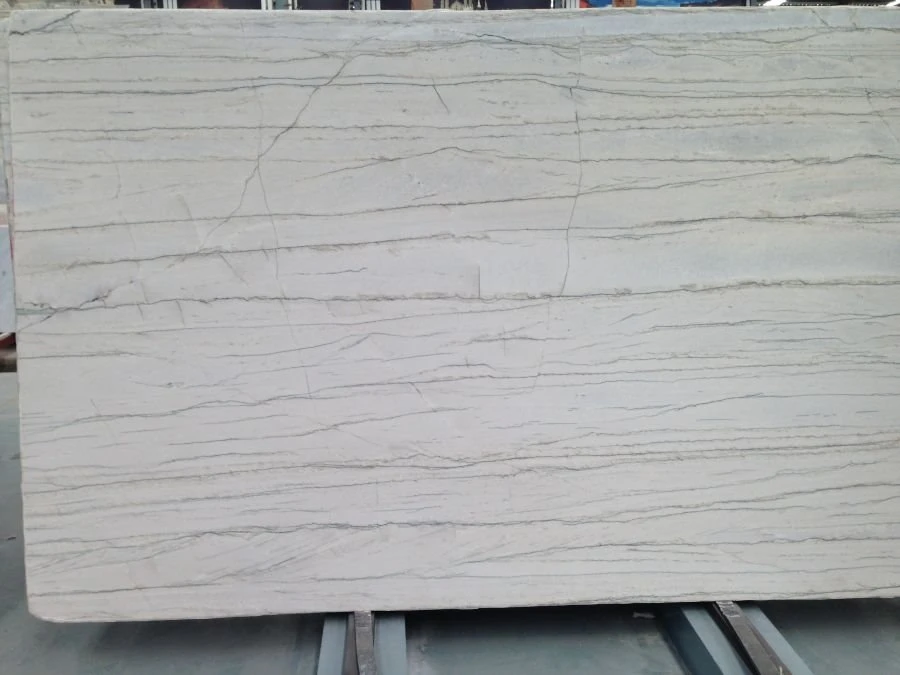 white macaubas quartzite slab