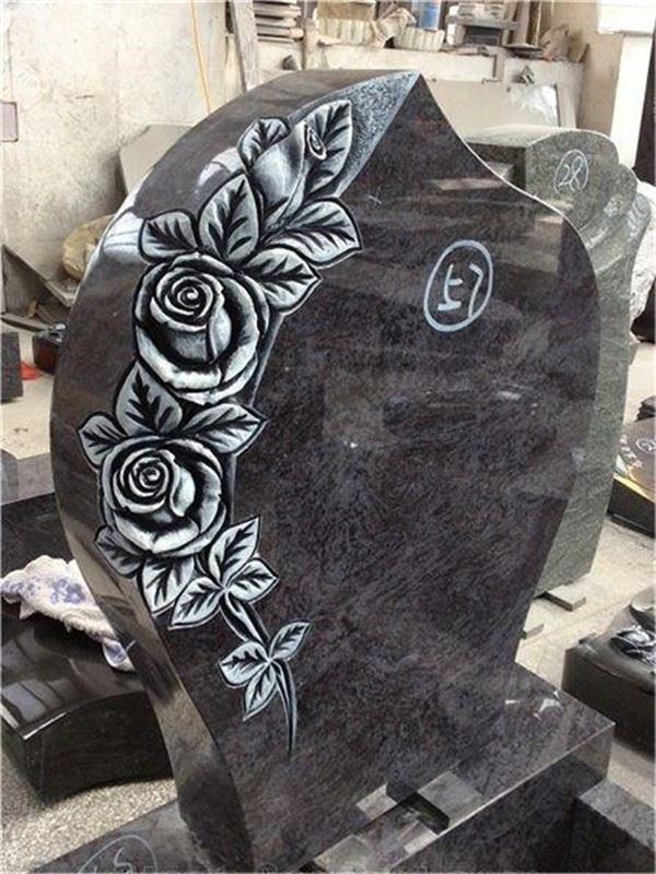 purple granite headstone