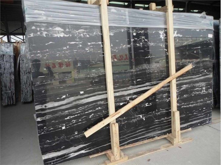 Silver Portoro Marble Slab