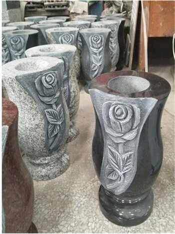 Granit Gravsten Blomstervase