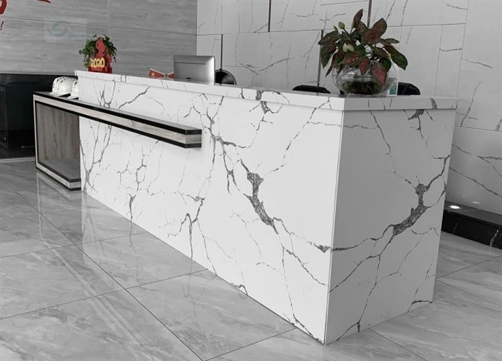 calacatta white quartz countertops
